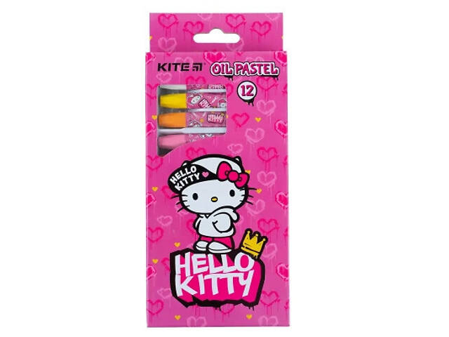 Пастель Kite олійна, 12 кольорів Hello Kitty (HK24-071) - Фото 2