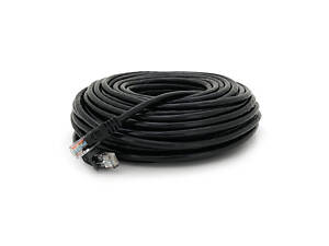 Патч-корд литий RITAR, UTP, RJ45, Cat.6, 25m, чорний, Cu (мідь)
