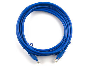 Патч-корд литой RITAR, UTP, RJ45, Cat.5e, 2m, синий, Cu (медь)