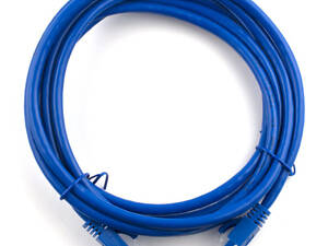 Патч-корд литой RITAR, UTP, RJ45, Cat.6, 10m, синий, Cu (медь) Q100