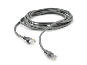 Патч-корд литой RITAR, UTP, RJ45, Cat.5e, 10m, серый, Cu (медь) Q100