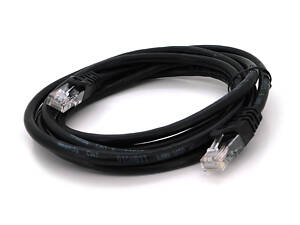 Патч-корд литой RITAR, UTP, RJ45, Cat.6, 2m, черный, Cu (медь)