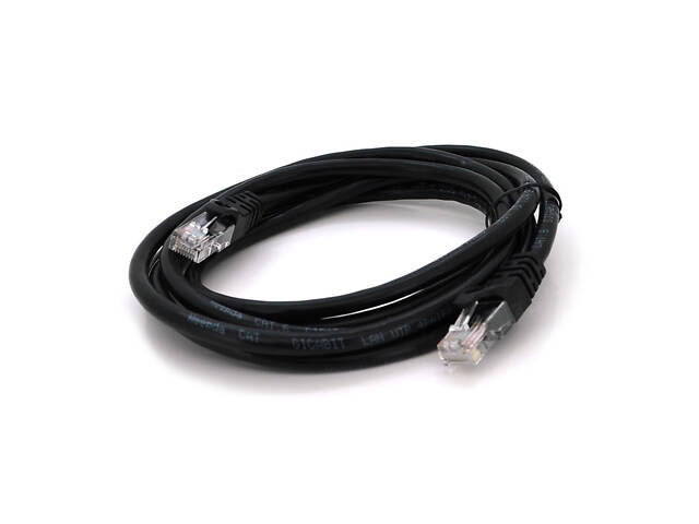 Патч-корд литой RITAR, UTP, RJ45, Cat.6, 2m, черный, Cu (медь) - Фото 1