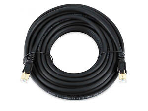 Патч-корд литий VEGGIEG, CCA, SSTP, RJ45, Cat.8, 30m, чорний