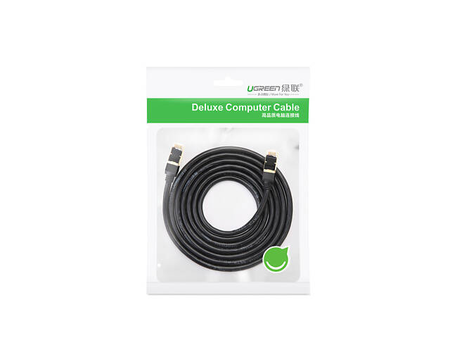 Патч-корд Ugreen NW107 прямой UTP сетевой кабель Ethernet Cat7 с RJ 45 5м Черный (11271) - Фото 7