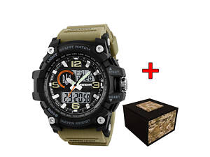 Patriot 012BKKHUASI Тризуб серебро Черные с хаки. + Коробка