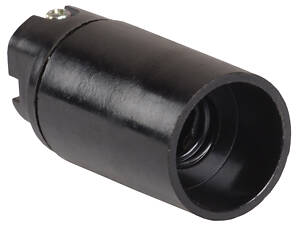 Патрон E14 подвесной 54х28mm карболитовый черный [EPK20-04-02-K01] ПКБ14-04-К01 UEC