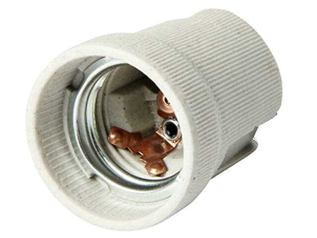 Патрон E27 без крепления 46х40mm керамический медный контакт [s9100117] e.lamp socket.Е27.cer.wb.copper E.NEXT - Фото 1