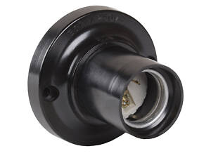 Патрон E27 потолочный 56х70mm карболитовый черный [EPK12-04-01-K01] Пкб27-04-К21 UEC