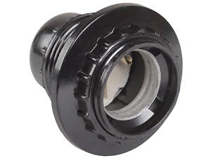 Патрон E27 с кольцом 58х60х34mm карболитовый черный [EPK11-04-01-K01] Пкб27-04-К11 UEC