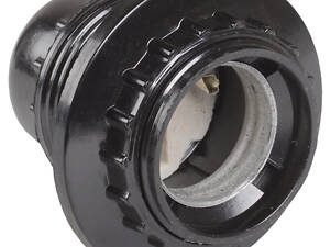 Патрон E27 с кольцом 58х60х34mm карболитовый черный [EPK11-04-01-K01] Пкб27-04-К11 UEC