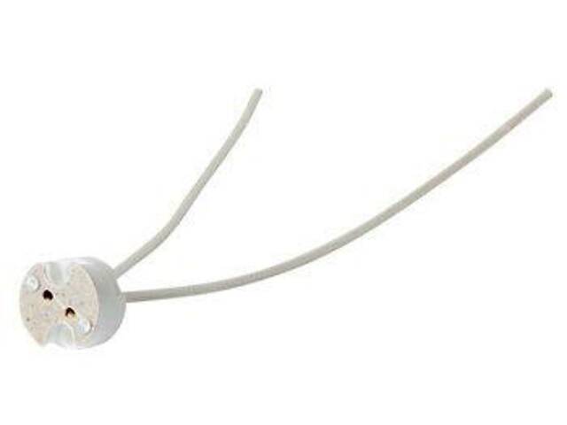 Патрон G5,3 длина провода 12 см. 16х26mm керамический [s9100012] e.lamp socket.G5,3.12cm E.NEXT - Фото 1