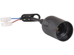 Патрон подвесной со шнуром E27 пластик черный [EPP14-04-01-K02] UEC Ппл27-04-К52