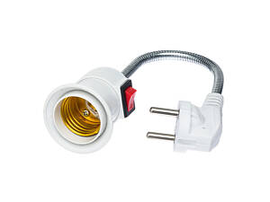 Патрон із вилкою і вимикачем Гнучкий Е27 1034