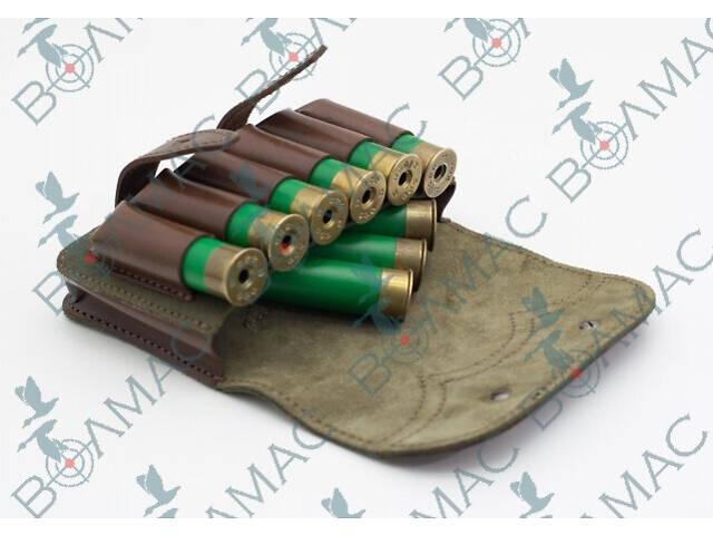 Патронташ на 6 патронов кожа 12 к - Фото 2