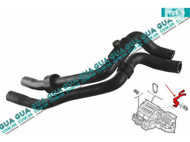 Патрубок / шланг радиатора печки ( трубка ) DNF118TT Fiat / ФИАТ DOBLO 2000-2005 / ДОБЛО 00-05, Fiat / ФИАТ DOBLO 2005-