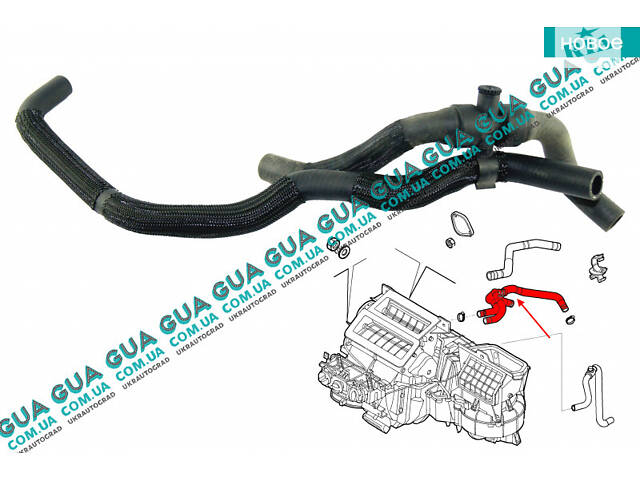 Патрубок / шланг радиатора печки ( трубка ) 09419 Fiat / ФИАТ DOBLO 2005-2009 / ДОБЛО 05-09