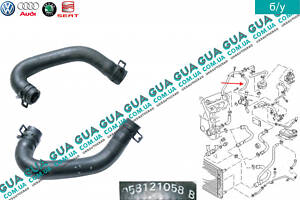 Патрубок / шланг системы охлаждения ( патрубок радиатора / трубка ) 058121058B Acura / АКУРА RL Sedan, VW / ВОЛЬКС ВАГЕН