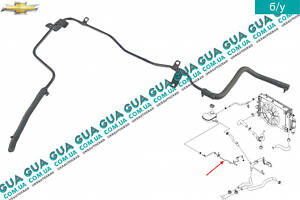 Патрубок / шланг системы охлаждения ( трубка расширительного бачка ) 96844920 Chevrolet / ШЕВРОЛЕТ Lacetti 2004-2013, Ch