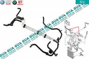 Патрубок / шланг системы охлаждения ( в сборе ) 1K0122447BS VW / ВОЛЬКС ВАГЕН CADDY III 2004- / КАДДИ 3 04-, Skoda / ШКО