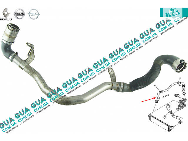 Патрубок/трубка інтеркулера 8201696115 Opel/ОПЕЛЬ MOVANO 2010-2021/МОВАНО 10-21, Renault/РЕНО MASTER III 2010- /