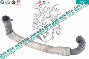 Патрубок / трубка радиатора / охладителя рециркуляции ОГ ( системы EGR / ЕГР ) 1J0122157BK Audi / АУДИ A3 1996-2003, Sea