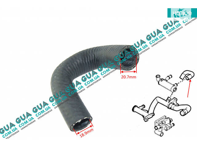 Патрубок / трубка системы охлаждения ( шланг теплообменника ) 09202 Citroen / СИТРОЭН JUMPY III 2007- / ДЖАМПИ 3, Citroe