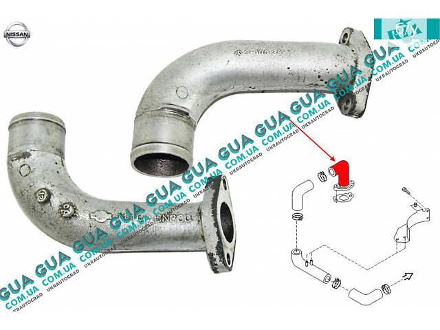 Патрубок интеркулера ( к турбине / метал ) 14460BN300 Nissan / НИССАН ALMERA N16 / АЛЬМЭРА Н16