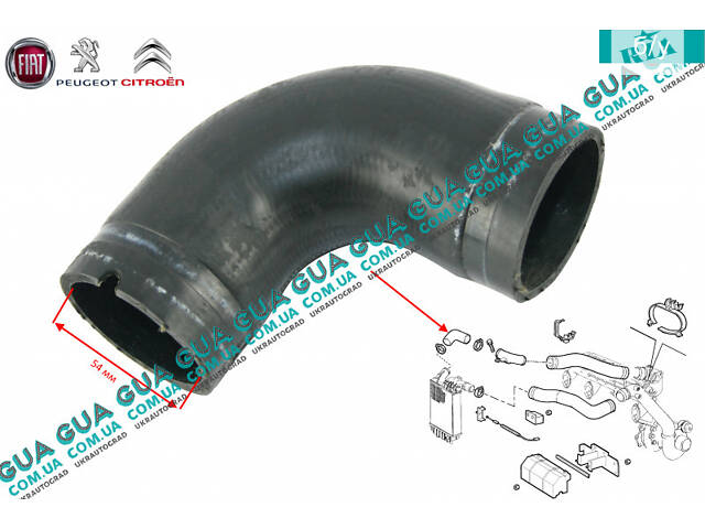Патрубок интеркулера ( от радиатора к коллектору ) 1337343080 Citroen / СИТРОЭН JUMPER 1994-2002 / ДЖАМПЕР 1, Citroen /