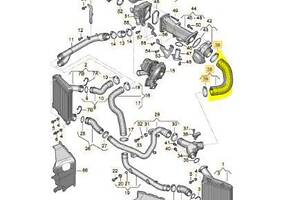 Патрубок интеркулера Audi Q7 (2010-2015), 4L0145972A