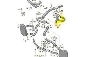 Патрубок интеркулера Touareg NF (2010-2014), 7P0145972A