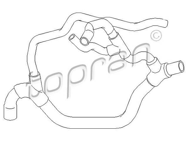 Патрубок радіатора нижній, Renault Kangoo, Clio II 1.9D 97-