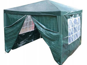 Павильон садовый Avko Garden 3х3 м з 4 стенками, зеленый