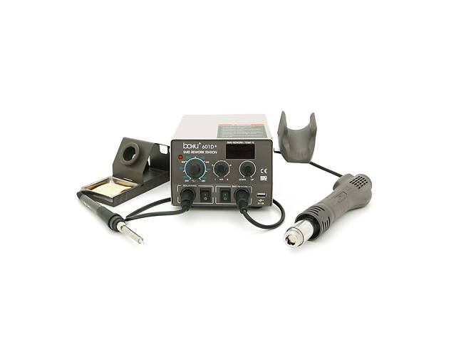 Паяльная станция BAKKU BK-601D+ цифровая индикация, фен, паяльник - Фото 1