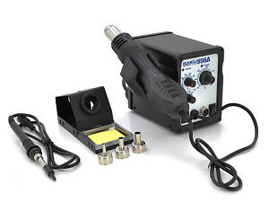 Паяльна станція BAKKU BK-898А, паяльник з блоком регулювання, фен (260*170*158) 2,25 кг