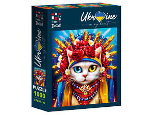 Пазл - 1000 елм. 'Кішечка у віночку' DT1000-06 Vladi Toys