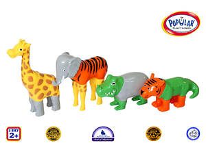 Конструктор для маленьких POPULAR Playthings Mix or Match Animals африканські звіри