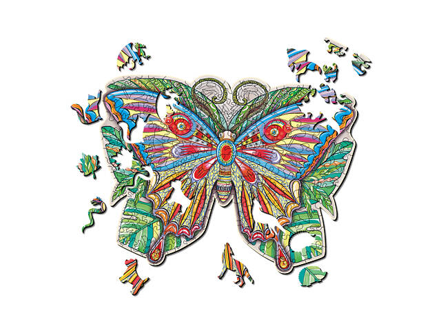 Пазл А3 Метелик 191 фігурний елемент з дерева 41.9x31.6 см у подарунковій упаковці 41.9x31.6 см - Фото 2