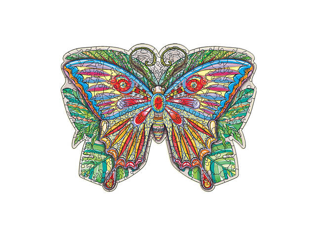 Пазл А3 Метелик 191 фігурний елемент з дерева 41.9x31.6 см у подарунковій упаковці 41.9x31.6 см - Фото 3