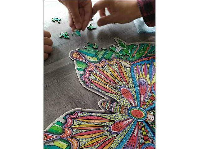 Пазл А3 Метелик 191 фігурний елемент з дерева 41.9x31.6 см у подарунковій упаковці 41.9x31.6 см - Фото 6