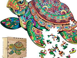 Пазл А3 Черепашка 171 фигурных элементов в подарочной коробочке 520х308мм
