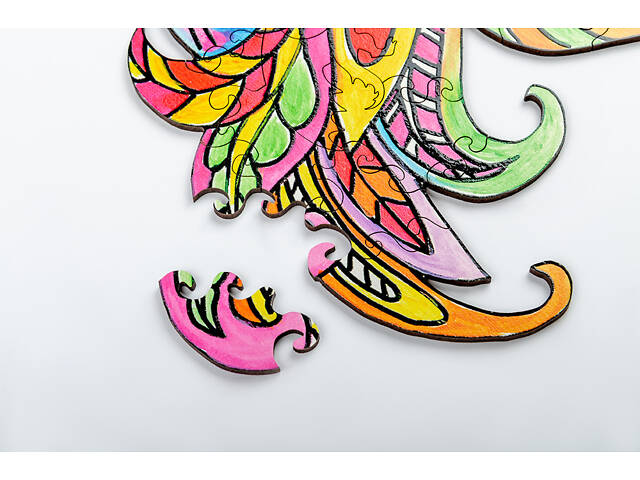 Пазл А3 Єдиноріг з дерева 183 фігурні елементи 46х31 см у подарунковій коробці - Фото 6