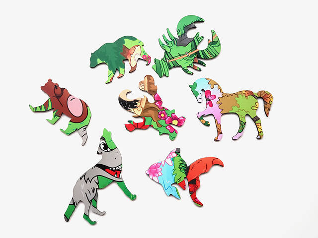 Пазл А3 Їжачок 66 фігурних елементів 32.8х46 см з натурального дерева - Фото 3