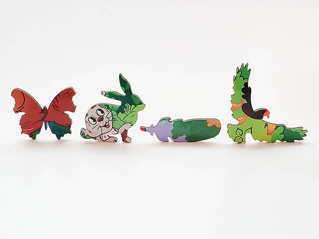 Пазл А3 Їжачок 66 фігурних елементів 32.8х46 см з натурального дерева - Фото 5