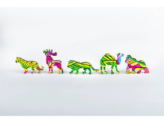 Пазл А3 Фламінго з фігурними елементами 196 шт. у подарунковій коробці з дерева - Фото 6