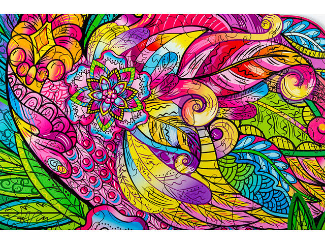 Пазл А3 Фламінго з фігурними елементами 196 шт. у подарунковій коробці з дерева - Фото 8