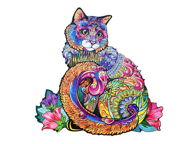 Пазл А3 Кішка 420х488мм 208 елементів у дерев'яній коробочці - Фото 2