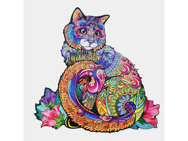 Пазл А3 Кішка 420х488мм 208 елементів у дерев'яній коробочці - Фото 4