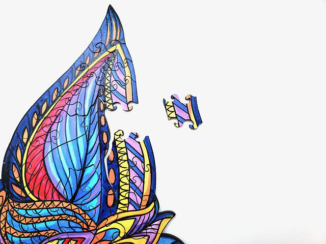 Пазл А3 Лісовий кіт з дерева 165 фігурних елементів у подарунковій коробочці - Фото 7