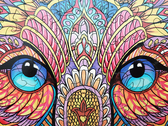 Пазл А3 Лісовий кіт з дерева 165 фігурних елементів у подарунковій коробочці - Фото 9